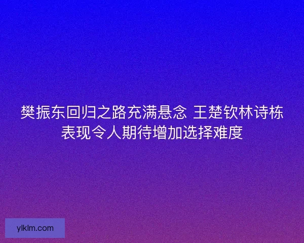 樊振东回归之路充满悬念 王楚钦林诗栋表现令人期待增加选择难度